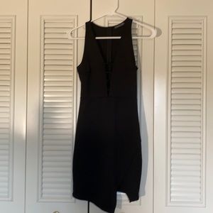 Tight black dress, low cut size xsmall
